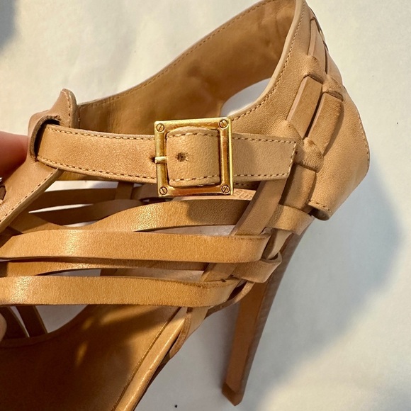 Tory Burch Elegant Heeled Sandals 
Nadia Huarache Royal Tan Sz 10 Leather $299 - Picture 5 of 6